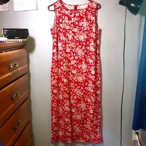Casual Corner Annex Petite Bright Red Maxi Dress